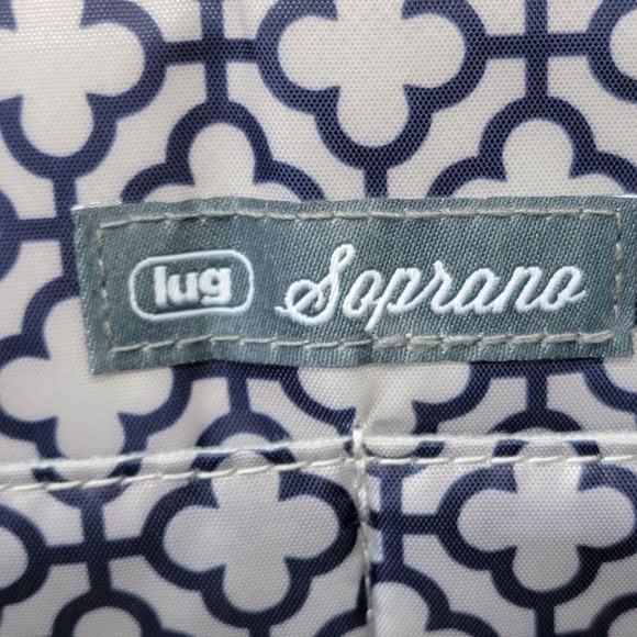 LUG Soprano Tote Bag Brushed Marina Love Stripe Multi RFID Organizer Top Handles - Picture 9 of 16